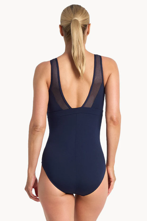 Rozella Taped High Neck One Piece - Image 2
