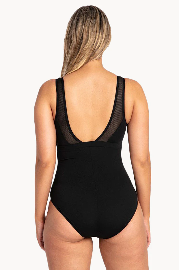 Taped High Neck One Piece - Image 2