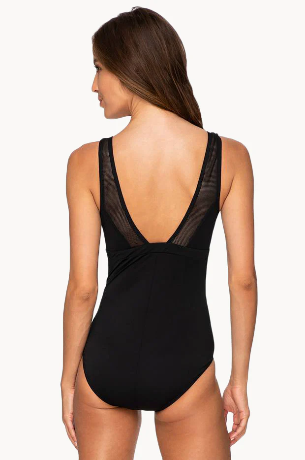 Taped High Neck One Piece - Image 4