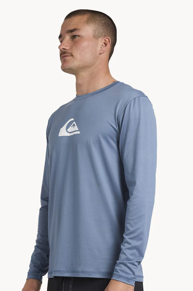 Mens Solid Streak Long Sleeve Suntop - Image 3