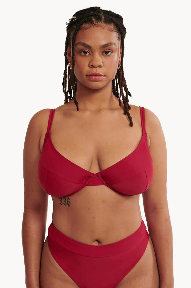 Plain HH/I Cup Balconette Bra