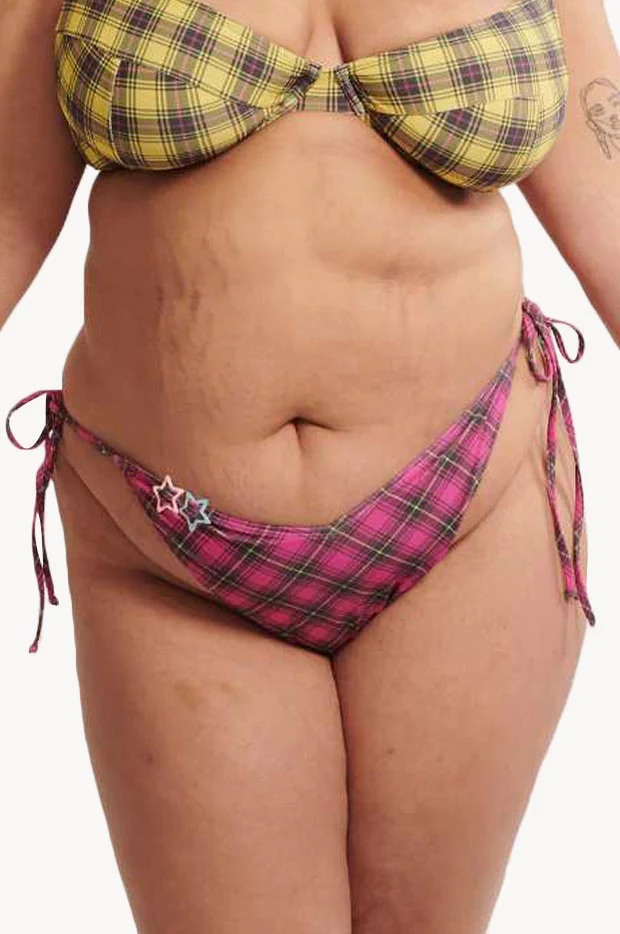 Tartan Cheeky Tie Side Brief - Image 3