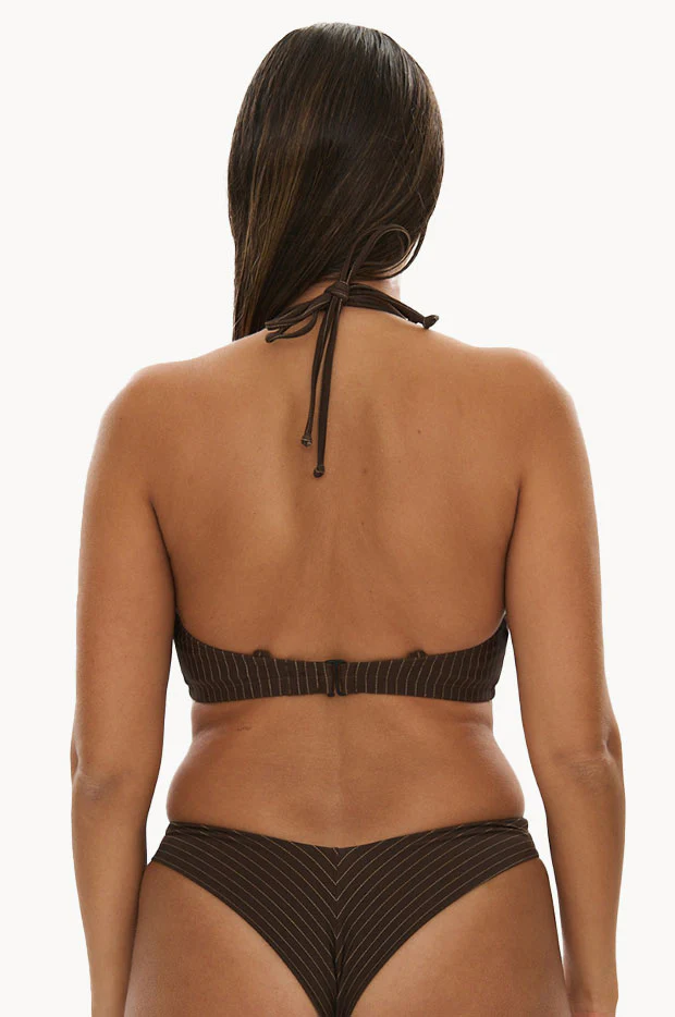 Pinstripe GG/H Cup Underwire Halter - Image 3