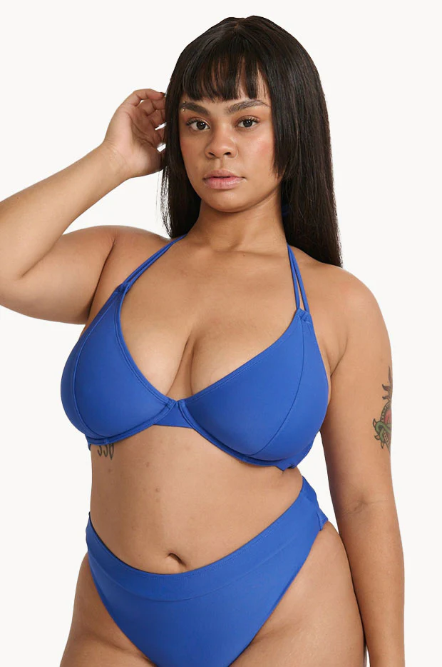 Plain E/F Cup Underwire Halter