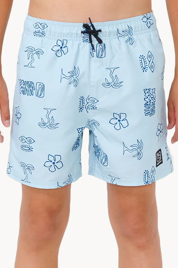 Boys Evolution Motif Volley Boardshort