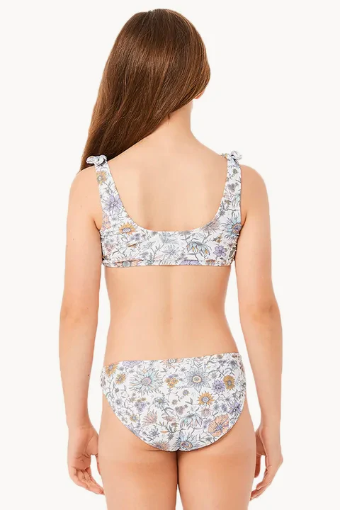 Girls Cosmic Floral Crop Bikini Set - Image 2