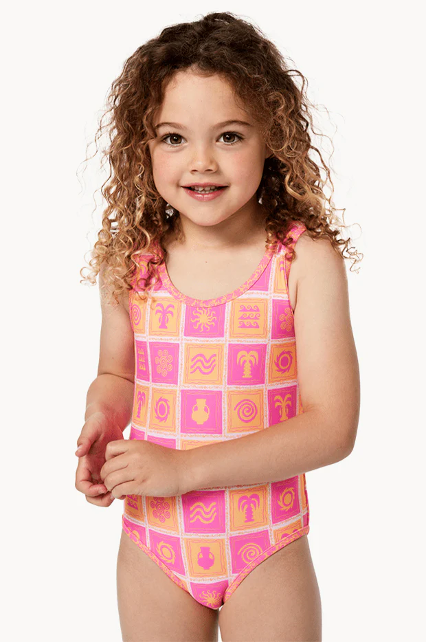 Girls Floral Reversible One Piece - Image 3