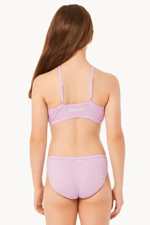 Girls Lux Rib High Neck Crop Set - Image 2