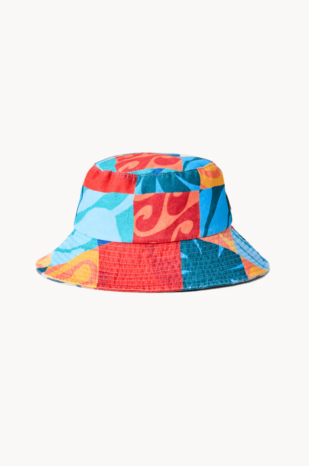 Girls Mixed Twill Bucket Hat - Image 2