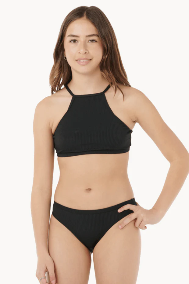 Girls Premium Rib 2.0 High Neck Crop Set