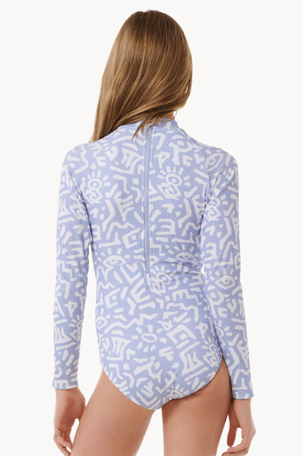 Girls Search Long Sleeve Sunsuit - Image 3