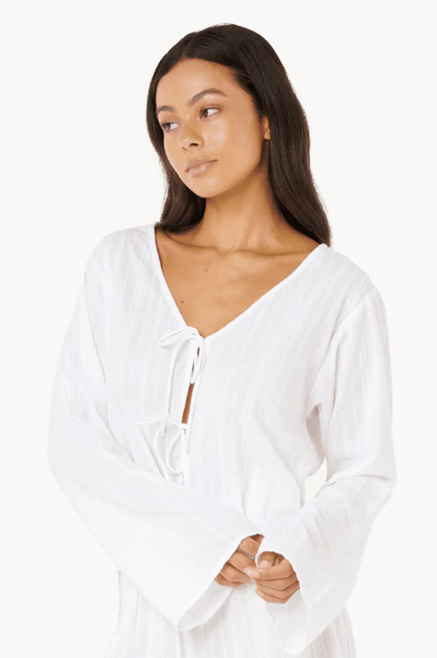 Haze Tie Front Long Sleeve Top - Image 3