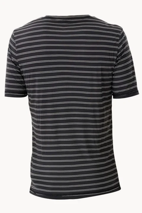 Mens Plain Stripe Short Sleeve Suntop - Image 4