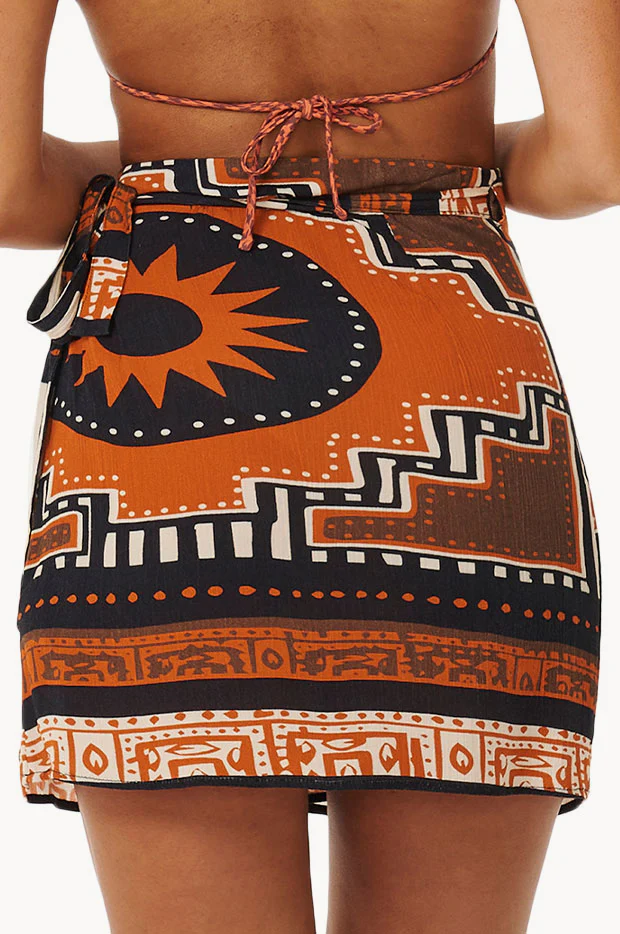 Pacific Dreams Mini Wrap Skirt - Image 2
