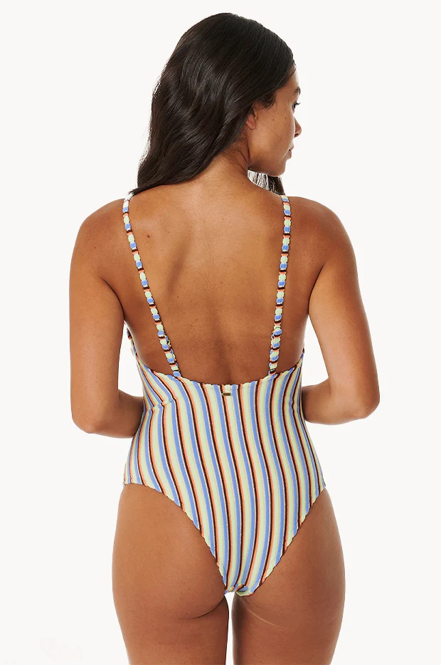 Tropics Stripe Cheeky One Piece - Image 2