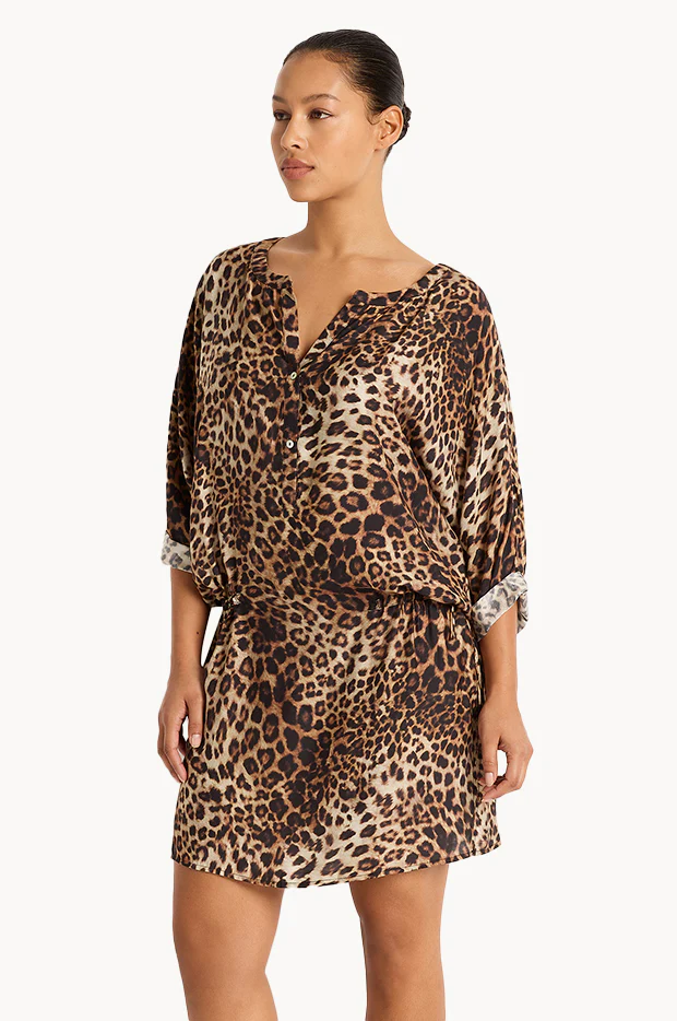 Romeo 3/4 Sleeve Shirt Dress - Image 3