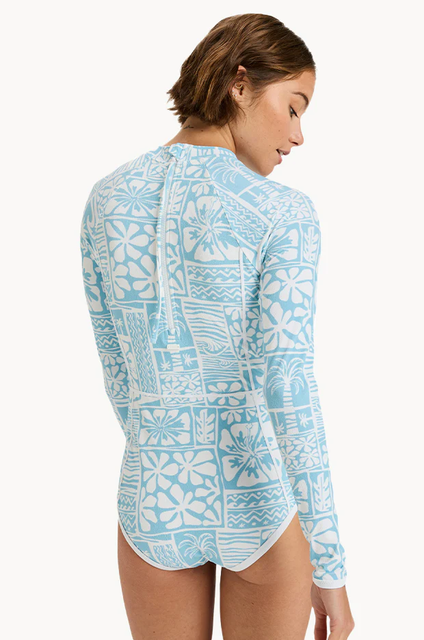 Flowers Wave Long Sleeve Sunsuit - Image 2