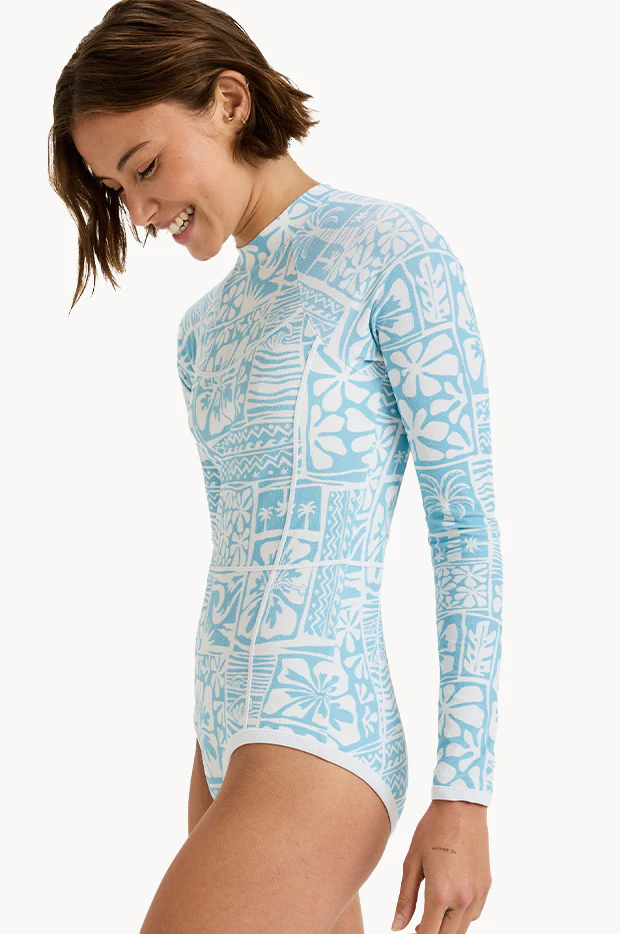 Flowers Wave Long Sleeve Sunsuit - Image 3