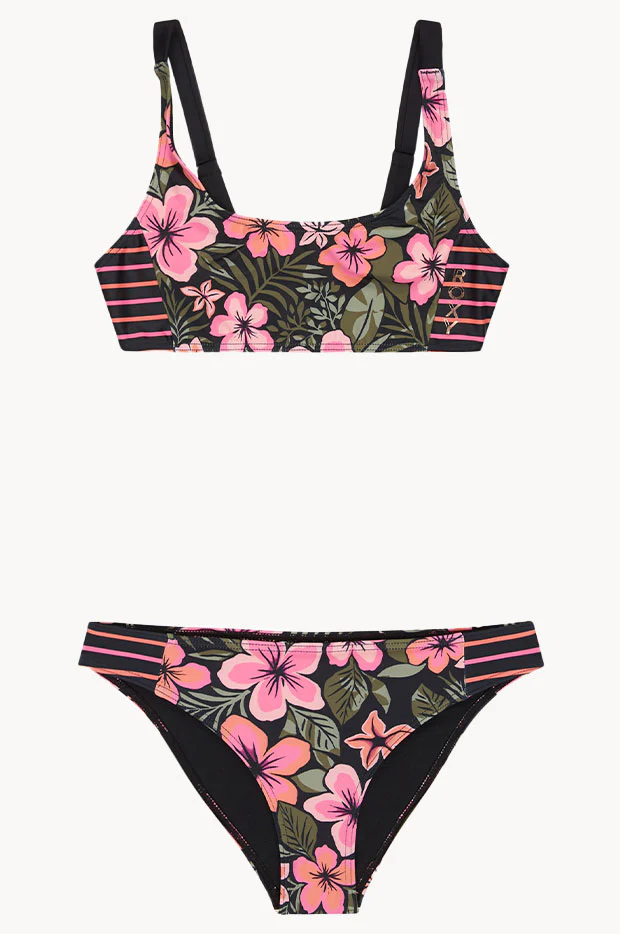 Girls Active Floral Bralette Set