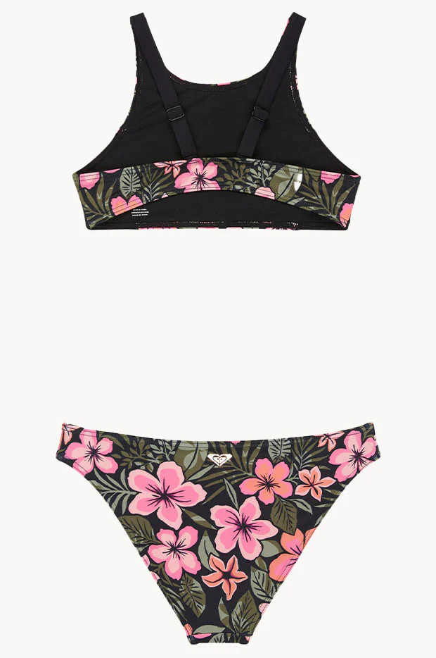 Girls Active Floral Crop Set - Image 2