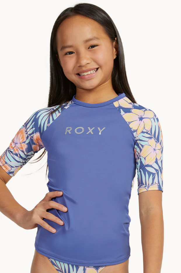 Girls Funky Palm Short Sleeve Suntop - Image 3