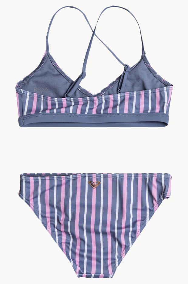 Girls Hidden Garden Stripe Bralette Set - Image 2