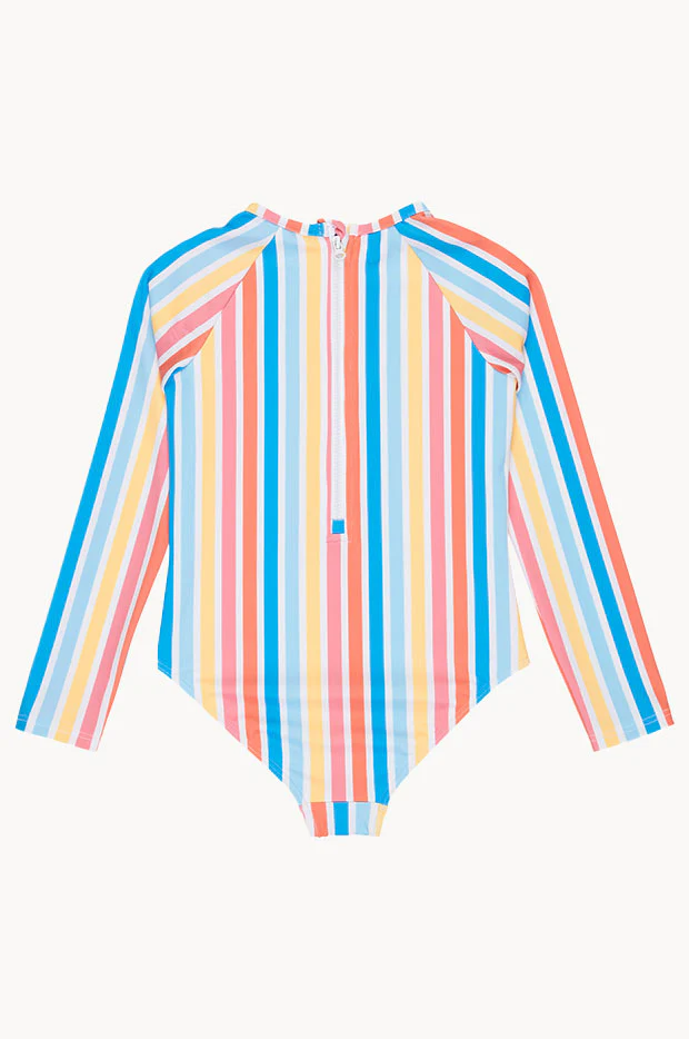 Girls Holy Stripe Long Sleeve Sunsuit - Image 2