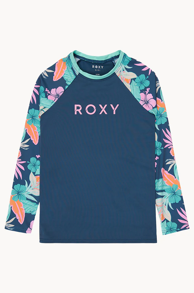 Girls Tropical Active Long Sleeve Suntop - Image 3
