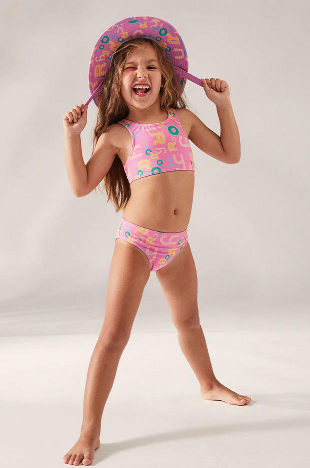 Toddler Girls Funny Bambino Crop Set
