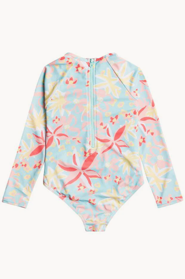 Toddler Girls Holiday Flower Sunsuit - Image 2