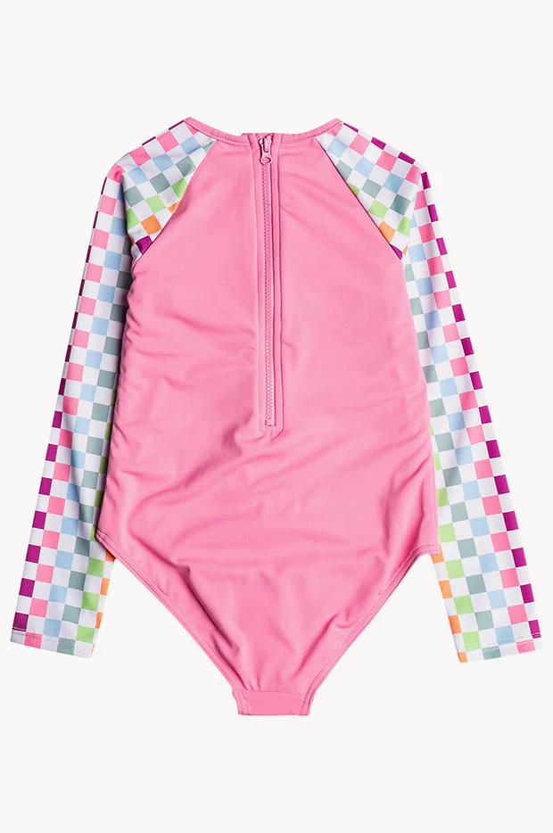 Toddler Girls Rainbow Check Sunsuit - Image 2