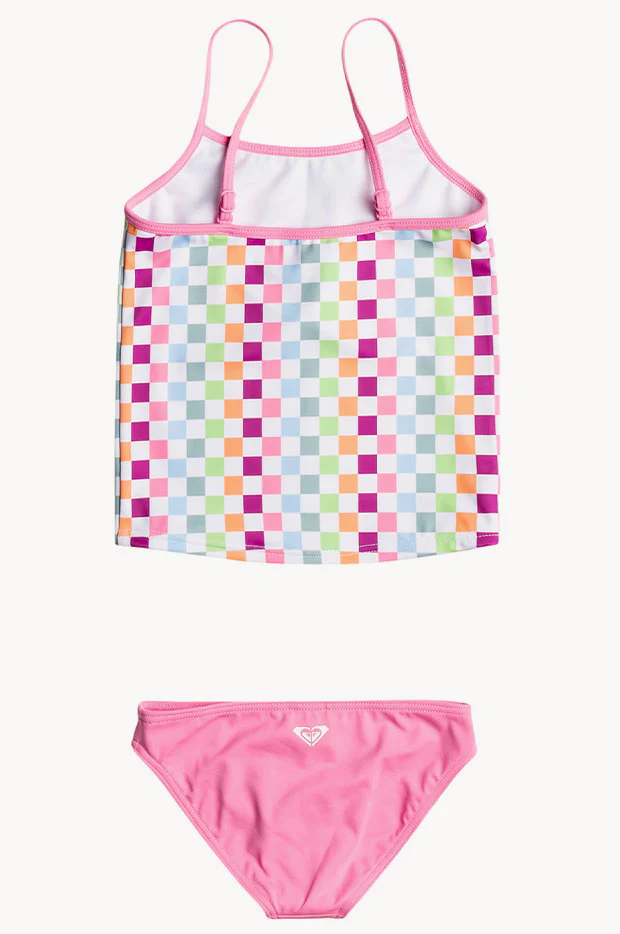 Toddler Girls Rainbow Check Tankini Set - Image 2