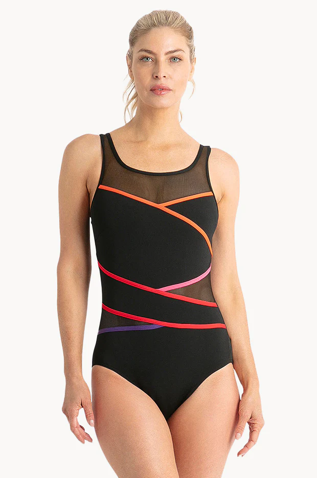 Rozella Taped High Neck One Piece - Image 2