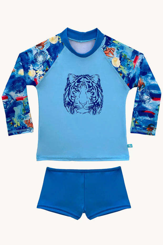 Boys Cosmik Dragon Long Sleeve Suntop Set - Image 2