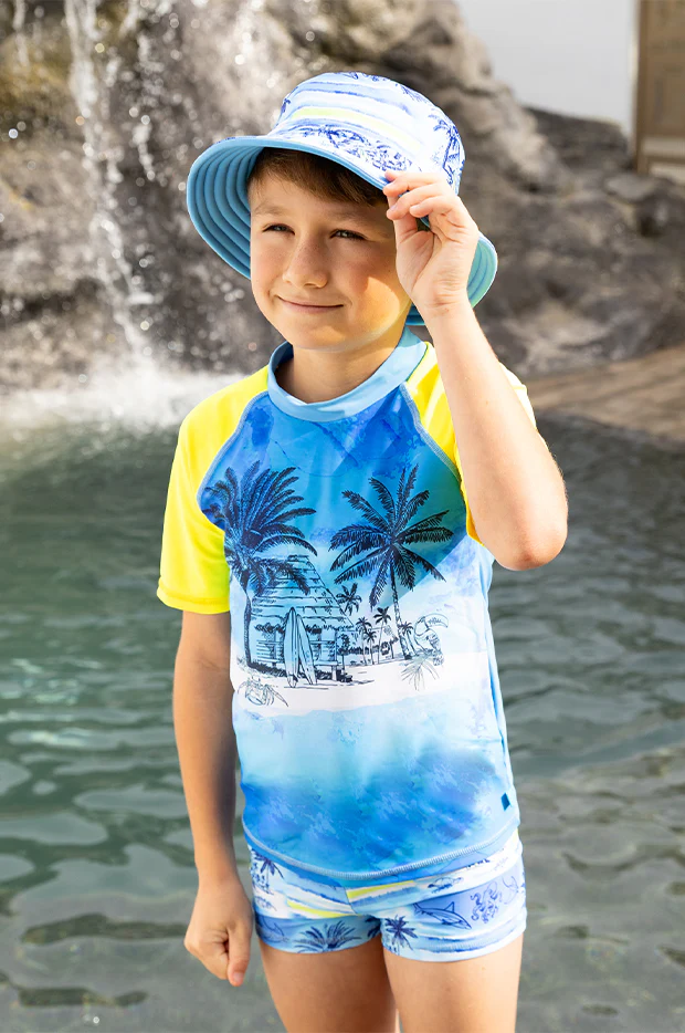 Boys Shipwrecked Reversible Sunhat - Image 3