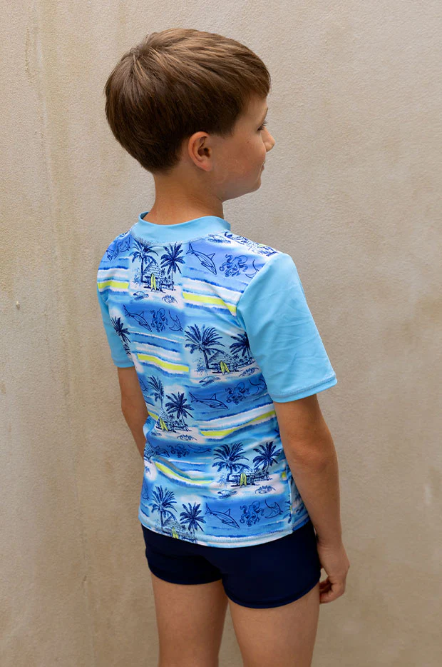 Boys Shipwrecked Short Sleeve Suntop Set - Image 3
