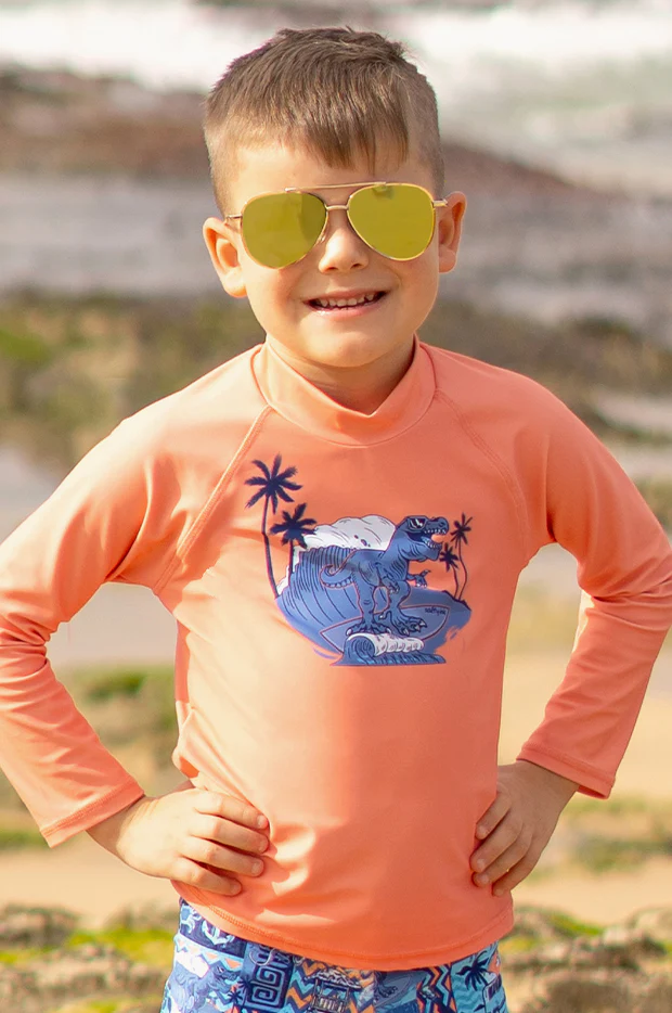 Boys Tiki Long Sleeve Suntop