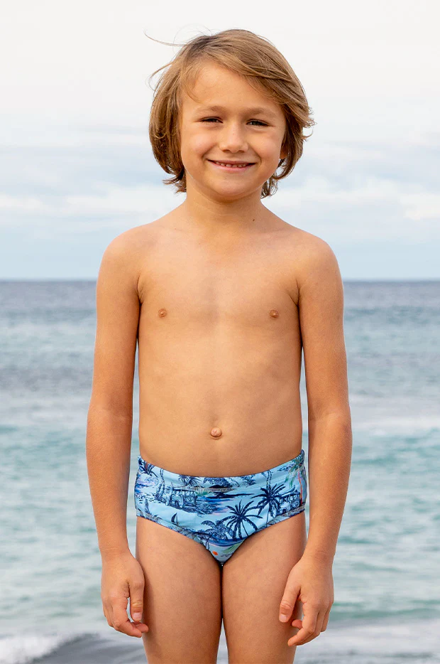 Boys Vintage Surf Racer Brief - Image 2