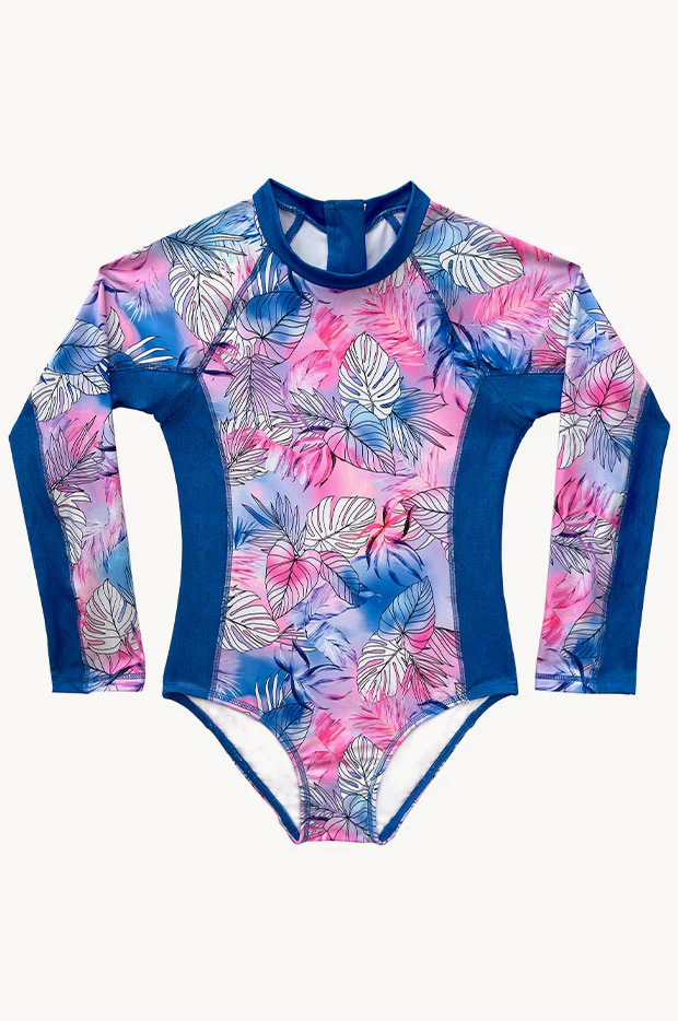 Girls Coral Coast Long Sleeve Sunsuit - Image 3