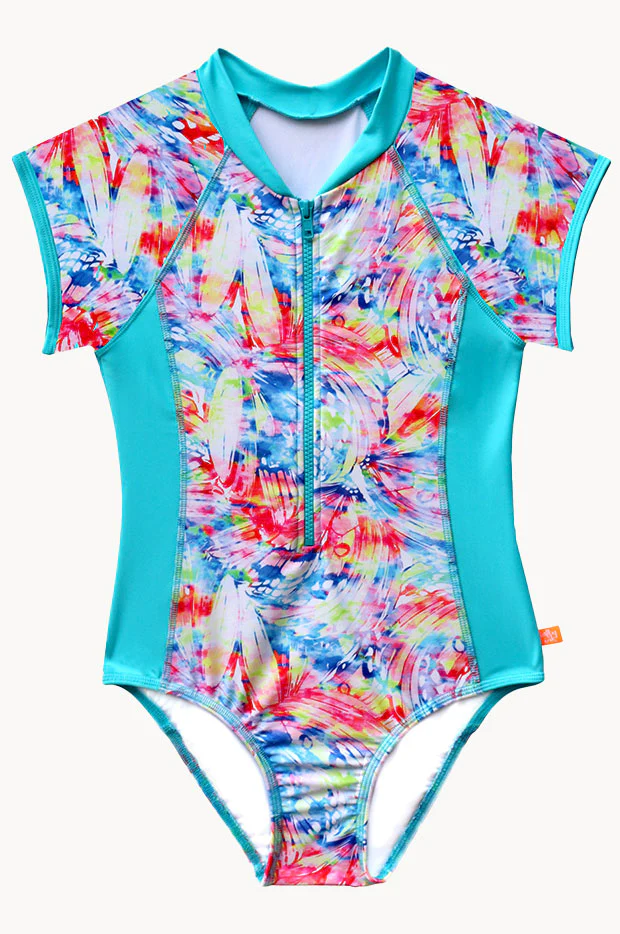 Girls Cosmik Crush Short Sleeve Sunsuit - Image 3