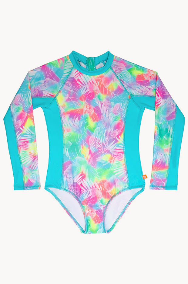 Girls Honolulu Long Sleeve Sunsuit - Image 3