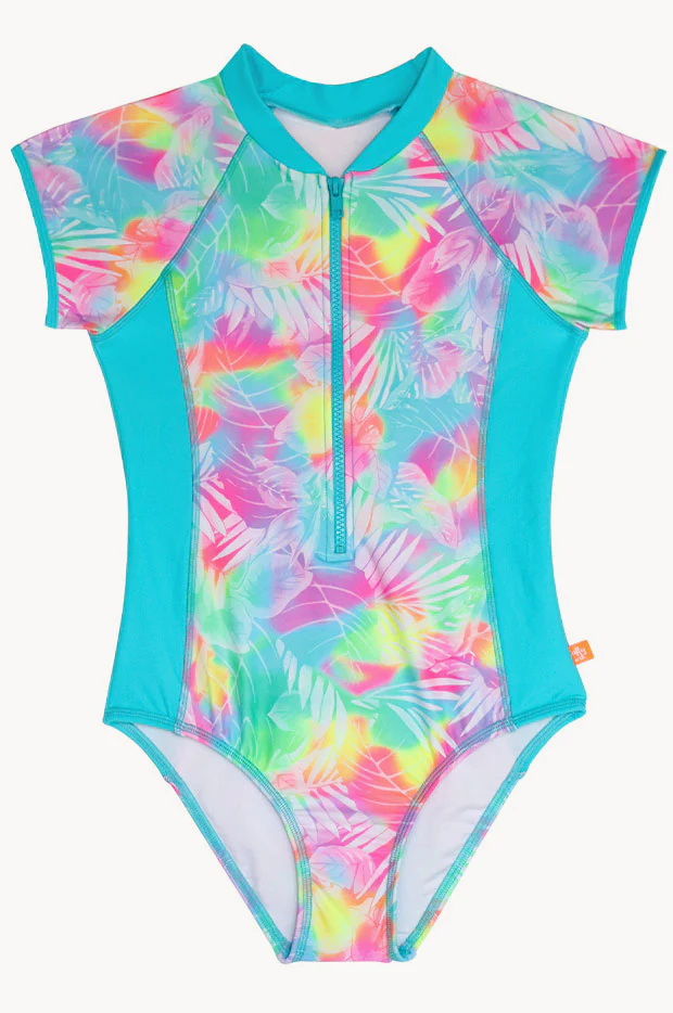 Girls Honolulu Short Sleeve Sunsuit - Image 3