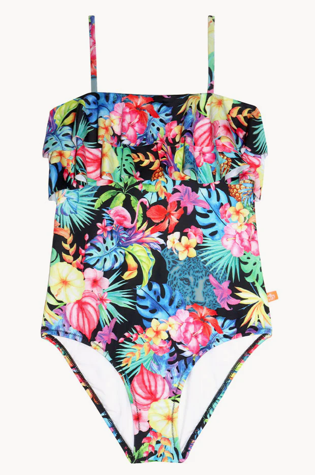 Girls Island Girl Frill Tube One Piece - Image 3