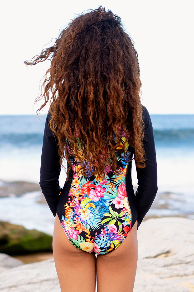 Girls Island Girl Long Sleeve Sunsuit - Image 2
