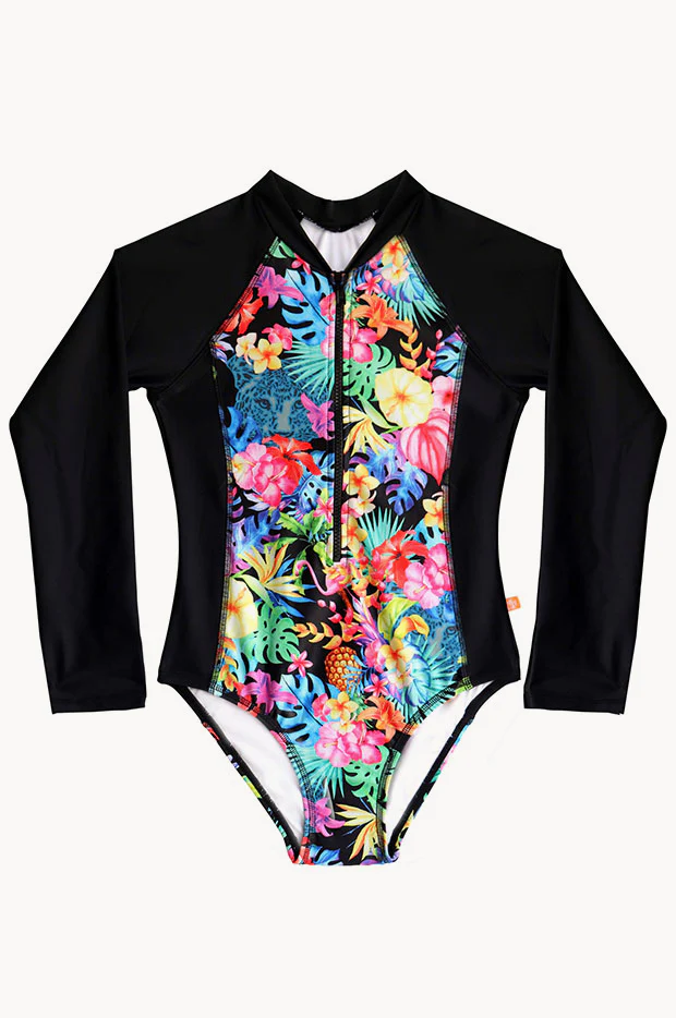 Girls Island Girl Long Sleeve Sunsuit - Image 3