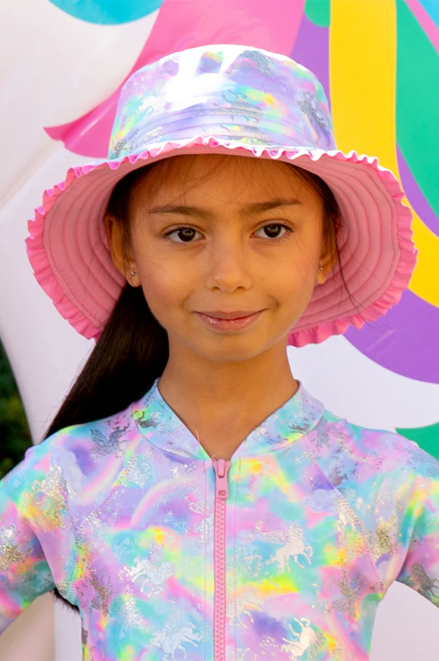 Girls Miss Dazzle Reversible Sunhat - Image 3