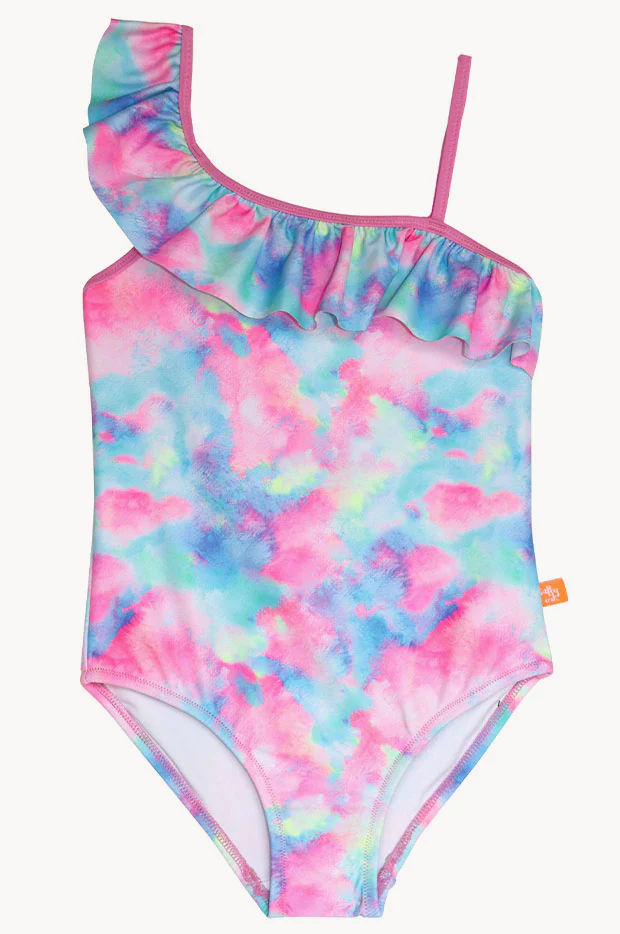 Girls Miss Dreamer One Shoulder One Piece - Image 2