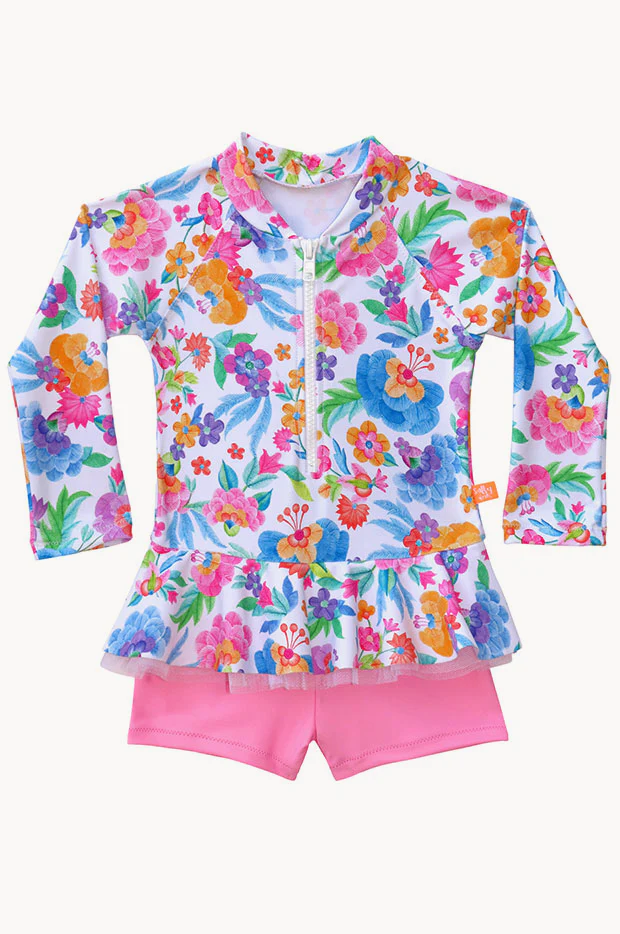 Girls Miss Leilani Frill Boyleg Sunsuit - Image 3
