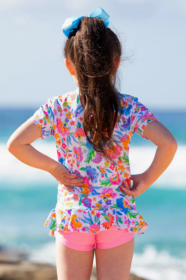 Girls Miss Leilani Short Sleeve Suntop Set - Image 2