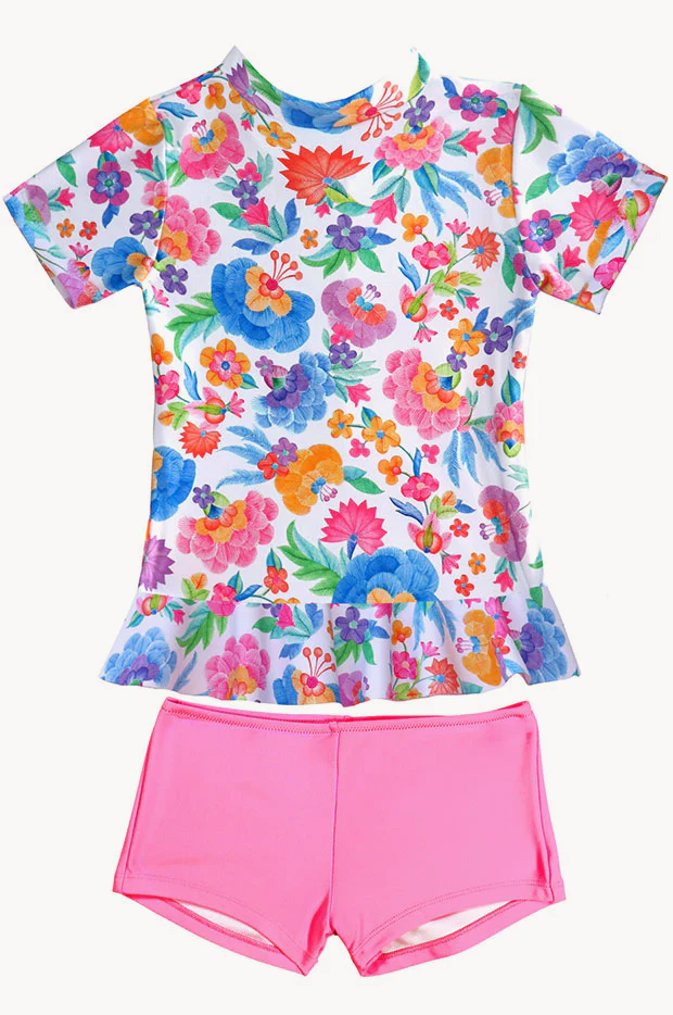Girls Miss Leilani Short Sleeve Suntop Set - Image 3